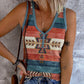 Aztec Geometric Striped Print Tank Top