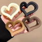 Black Cutout Heart Shape Frosted Small Hair Clip