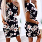 Floral Print Tied Detail Pocket Design Casual Dress