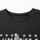 Black Nashville Guitar Print Crew Neck T Shirt Mini Dress
