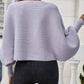 Lantern Batwing Sleeve Oversized Ribbed Knit Sweater