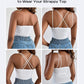 Spaghetti Strap Built in Bra Slim Fit Tank Top Sexy Back Criss Cross Workout Camisole Tops