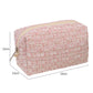 Pink Knitted Zipper Large Cosmetic Bag