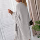Gray Oversized Fold Over Sleeve Sweater Cardigan