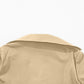 Pale Khaki Solid Color Lapel Collar Waist Tie Wind Coat