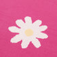 Bright Pink Daisy Flower Crew Neck Long Sleeve Sweater