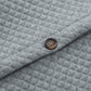 Gray Retro Quilted Flap Pocket Button Shacket