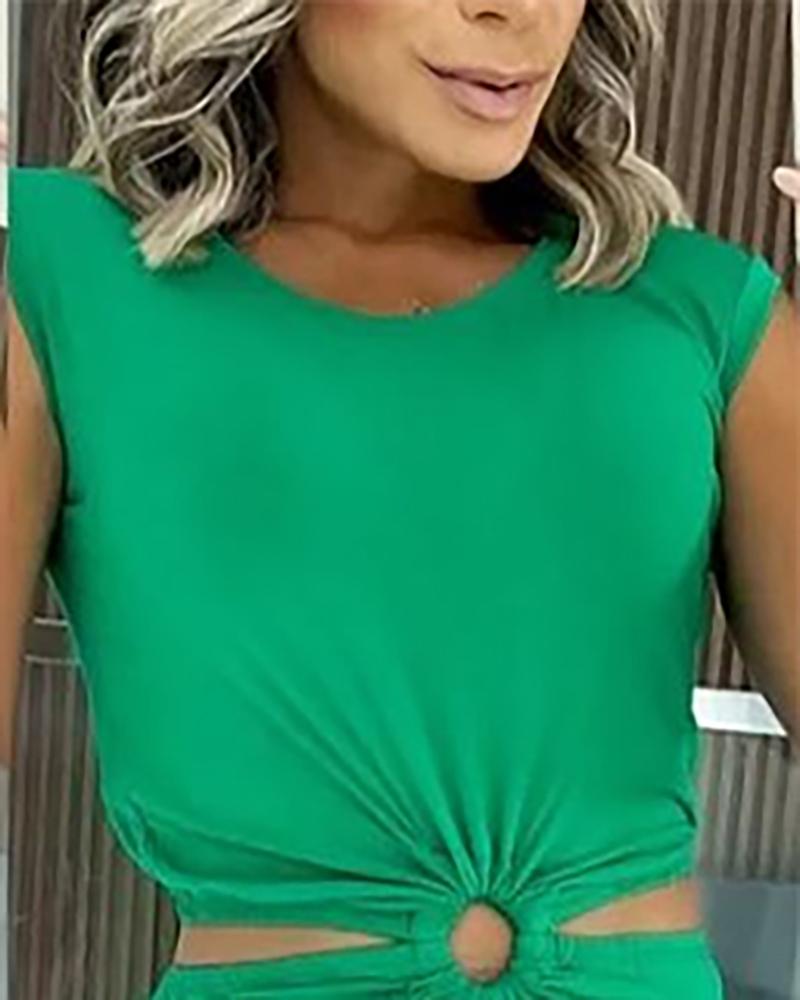 Hollow out Cutout Side Slit Casual Dress