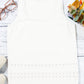 White U Neck Eyelet Accent Sweater Vest