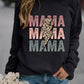 Black Leopard Lightning MAMA Graphic Pullover Sweatshirt