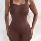 Seamless Square Neck Sleeveless Tank Top Tummy Control Bodysuit Romper