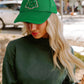 Bright Green Christmas Tree Patched Baseball Cap