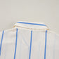 Sky Blue Stripe Drop Shoulder Bubble Sleeve Loose Shirt