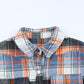 Multicolor Plaid Button Down Ruffled Shirt Jacket
