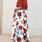 2 Pieces Outfit Plain V Neck Short Sleeve Ruched Top and Casual Floral Print Wide Leg Pants Set