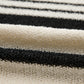Black white Striped O Neck Sweater Vest