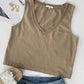V Neck Casual Sleeveless Top