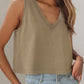 V Neck Casual Sleeveless Top
