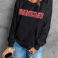 Black Sequined GAME DAY Rugby Football Season Sweatshirt