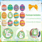 Ginger Easter Eggs Paper Decorative Pendant Set