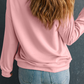 Pink LOVE Graphic Drop Shoulder Valentines Pullover Sweatshirt