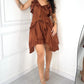 2 Pieces Outfit V Neck Spaghetti Strap Ruffles Top and Casual Shorts Set