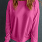 Bonbon Solid Classic Crewneck Pullover Sweatshirt