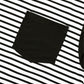 Black Stripe Chest Pocket Patch Round Neck Tank Top
