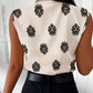 Floral Print V Neck Sleeveless Tank Top Casual Slim Fit Blouse
