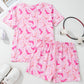 Pink Western Boots Printed Short 2pcs Lounge Set
