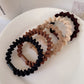 Coffee 5pcs Spiral High Elastic Hair Tie