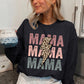 Black Leopard Lightning MAMA Graphic Pullover Sweatshirt