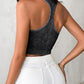 3 Pack Racer Back Textured Crop Tank Top