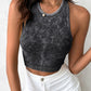 3 Pack Racer Back Textured Crop Tank Top