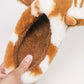 Coffee Plush Cartoon Cow Thermal Home Slippers