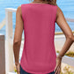 V Neck Sleeveless Ruched Tank Casual Slim Fit Top