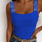 Rhinestone Embellished Thick Strap Tank Top