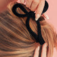 Black Bow Knot Velvet Large Hair Clip