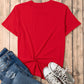 Red Diverse Heart Printed Crewneck Valentines Tee