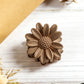 Camel Boho Daisy Flower Frosted Hair Clawclip
