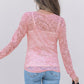Blossom Floral Lace Sheer Long Sleeve Top