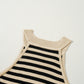 Black Stripe Crew Neck Slim Fit Sweater Vest