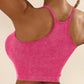 3 Pack U Neck Racer Back Crop Active Top