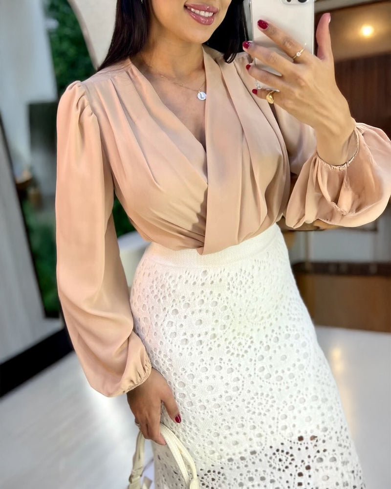 Casual Hollow out Crochet Mid Calf Skirt