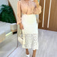 Casual Hollow out Crochet Mid Calf Skirt