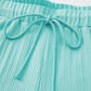 Mint Green Ribbed Button V Neck Tank Top and Shorts Set