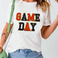 White Glitter GAME DAY Rugby Football Season Round Neck T Shirt