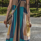 Brown Retro Geometric Printed Y Back Sleeveless Dress