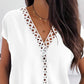 Hollow Out Short Sleeve Casual Top