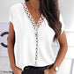 Hollow Out Short Sleeve Casual Top